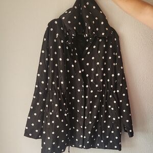 RD Style Black and White Polka Dot Utility Jacket